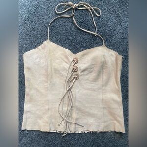 Suede Halter Top